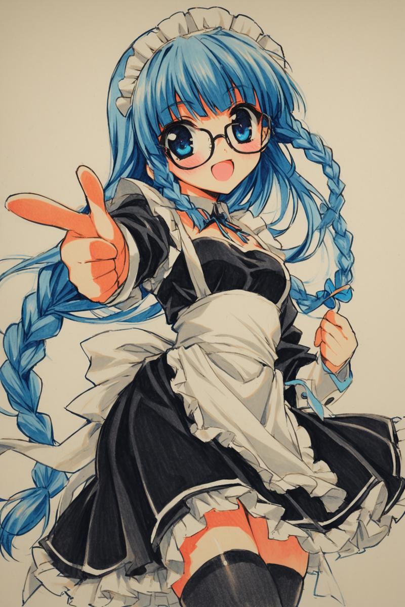 28685-197004031-1girl,solo,maid,sunglasses,thighhighs,blue hair,long hair,open mouth,maid headdress,smile,glasses,apron,blue eyes,hime cut,twin.png